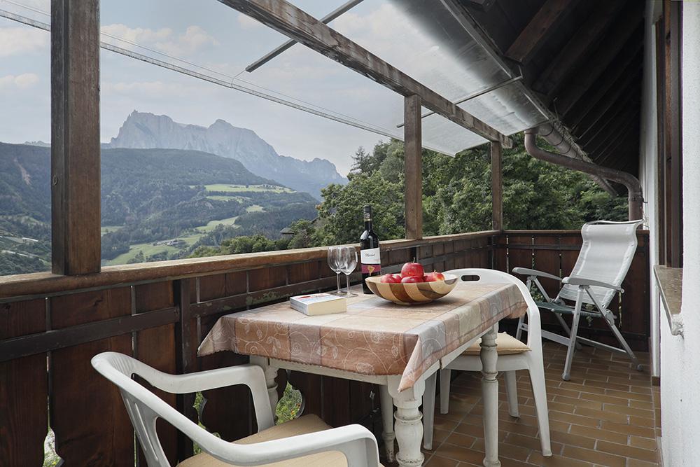 Ferienwohnung Schlernblick - Balkon